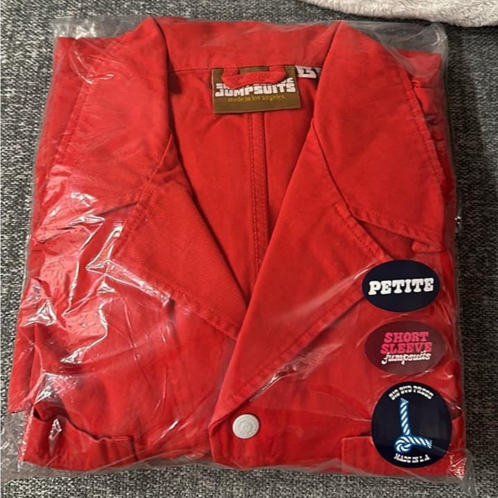 BIG BUD PRESS PETITE JUMPSUIT — MUSTANG RED